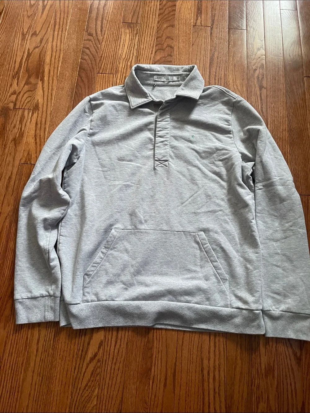 Criquet 1/4 Pullover Sweatshirt Heather Gray Men’s Sz Large